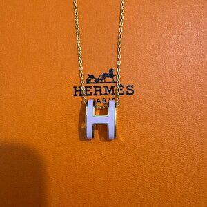 Hermès Gold Classic H Logo Necklace